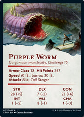 Purple Worm Art Card [Dungeons & Dragons: Adventures in the Forgotten Realms Art Series] | Rock City Comics