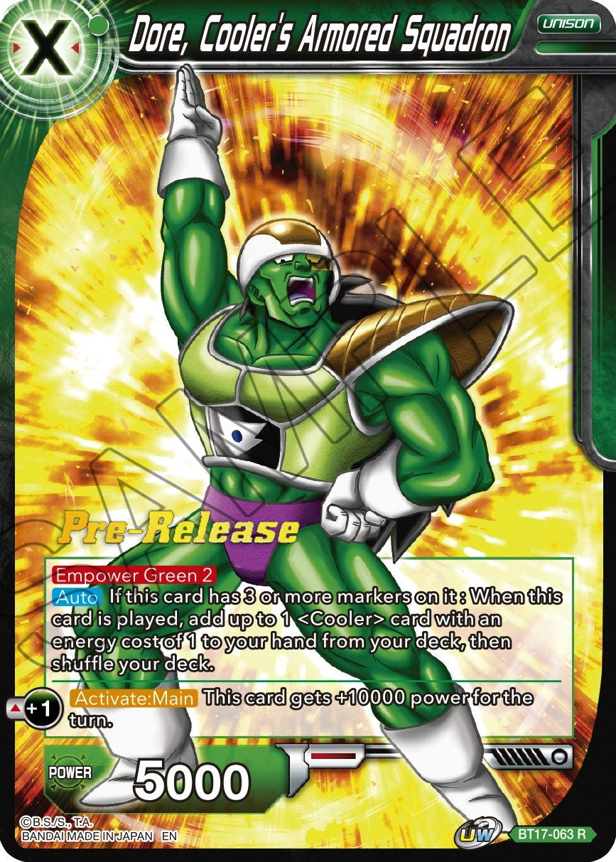 Dore, Cooler's Armored Squadron (BT17-063) [Ultimate Squad Prerelease Promos] | Rock City Comics