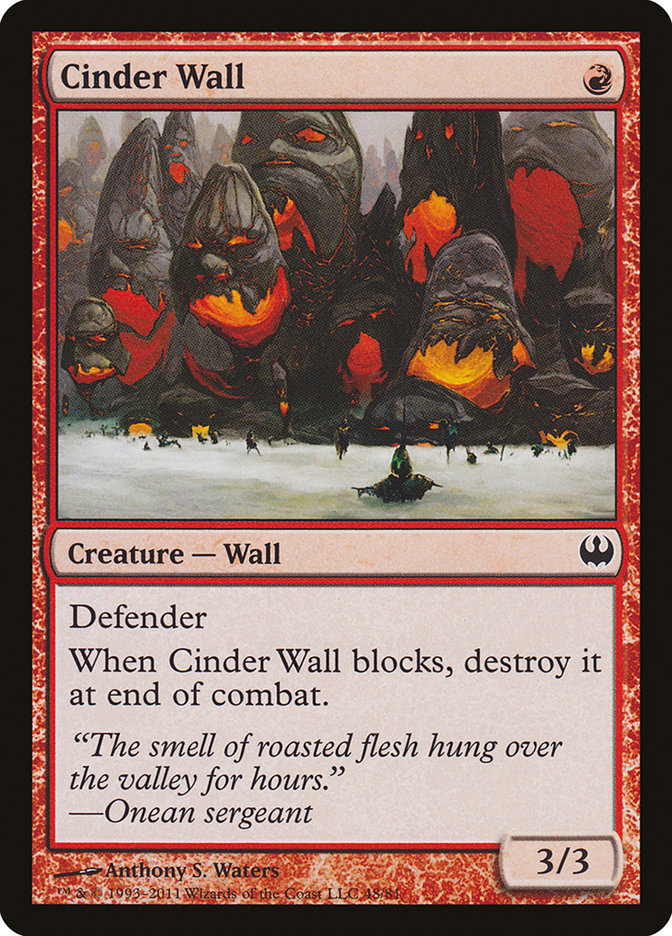 Cinder Wall [Duel Decks: Knights vs. Dragons] | Rock City Comics