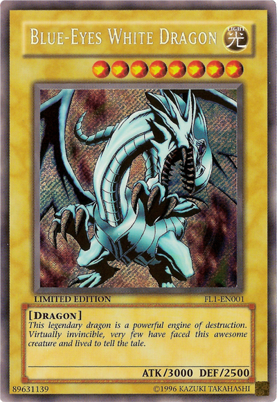 Blue-Eyes White Dragon [FL1-EN001] Secret Rare | Rock City Comics