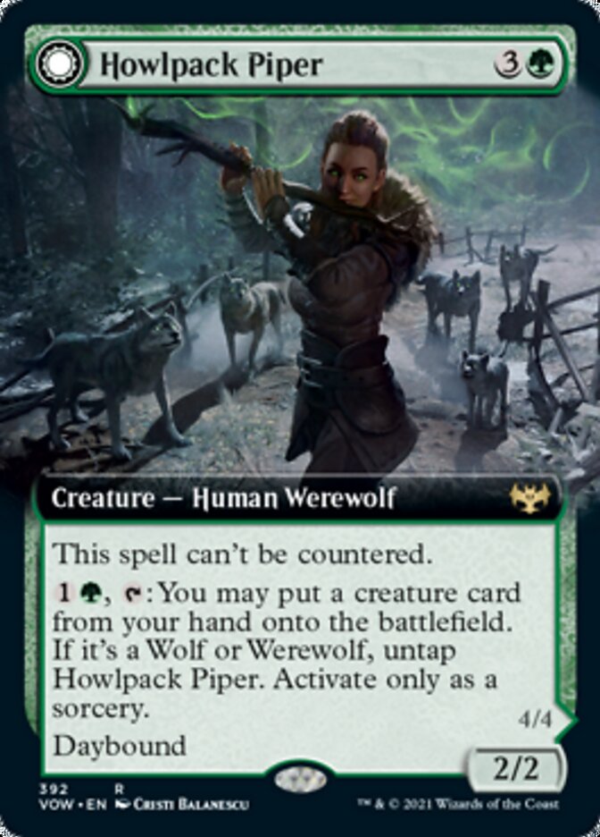 Howlpack Piper // Wildsong Howler (Extended) [Innistrad: Crimson Vow] | Rock City Comics