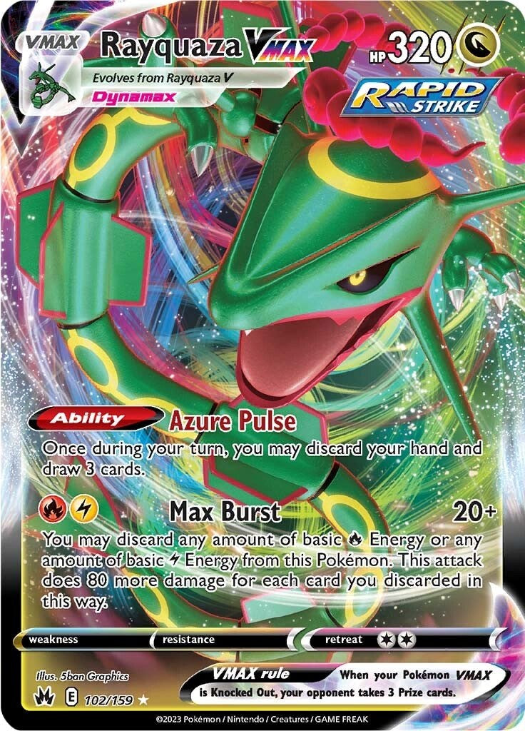 Rayquaza VMAX (102/159) (102) [Sword & Shield: Crown Zenith] | Rock City Comics