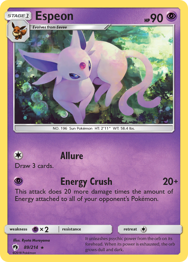 Espeon (89/214) [Sun & Moon: Lost Thunder] | Rock City Comics