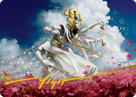 Myojin of Blooming Dawn Art Card (Gold-Stamped Signature) [Kamigawa: Neon Dynasty Art Series] | Rock City Comics