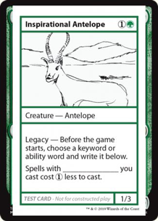 Inspirational Antelope (2021 Edition) [Mystery Booster Playtest Cards] | Rock City Comics