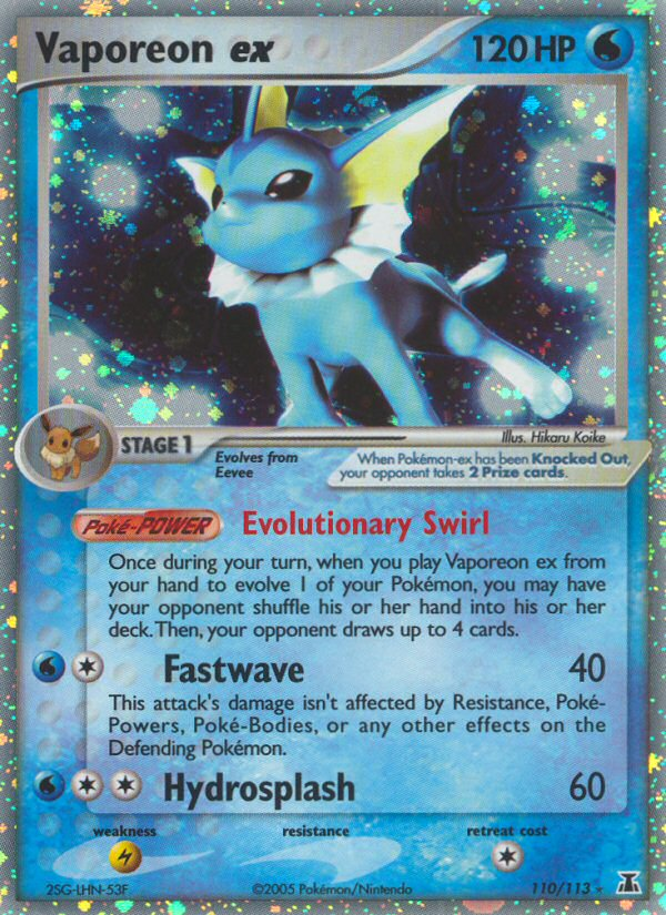 Vaporeon ex (110/113) [EX: Delta Species] | Rock City Comics