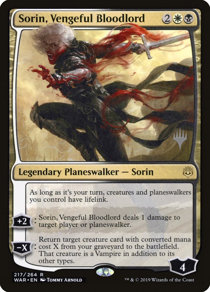 Sorin, Vengeful Bloodlord (Promo Pack) [War of the Spark Promos] | Rock City Comics