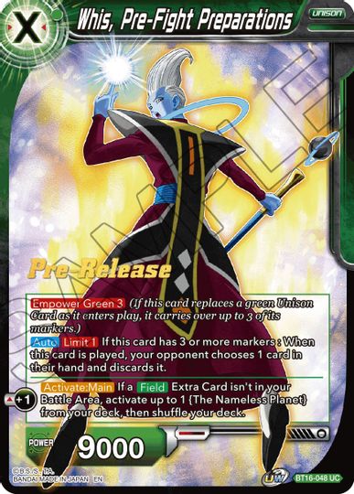 Whis, Pre-Fight Preparations (BT16-048) [Realm of the Gods Prerelease Promos] | Rock City Comics