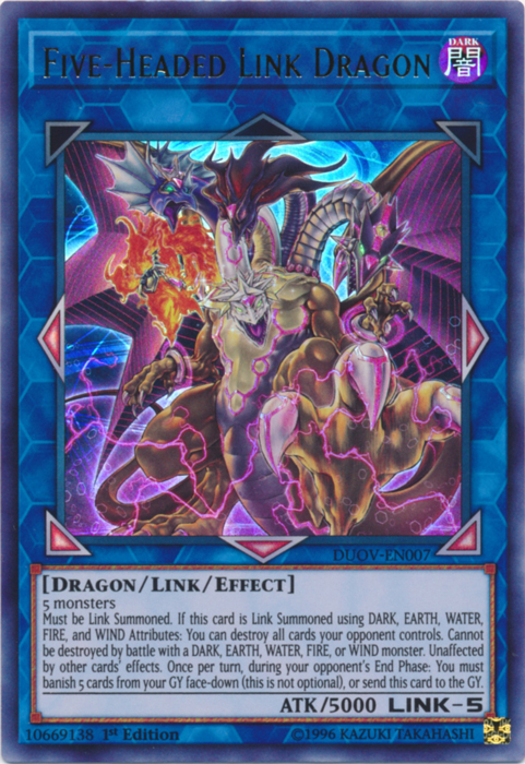 Five-Headed Link Dragon [DUOV-EN007] Ultra Rare | Rock City Comics