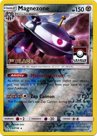 Magnezone (83/156) (League Promo 1st Place) [Sun & Moon: Ultra Prism] | Rock City Comics