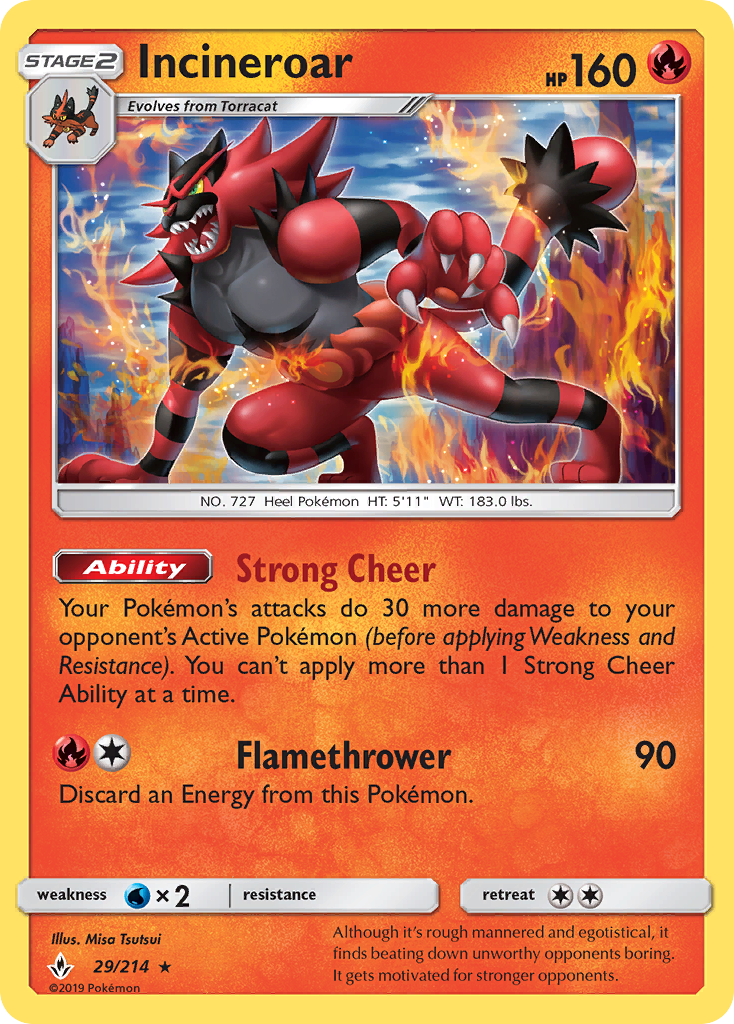 Incineroar (29/214) [Sun & Moon: Unbroken Bonds] | Rock City Comics