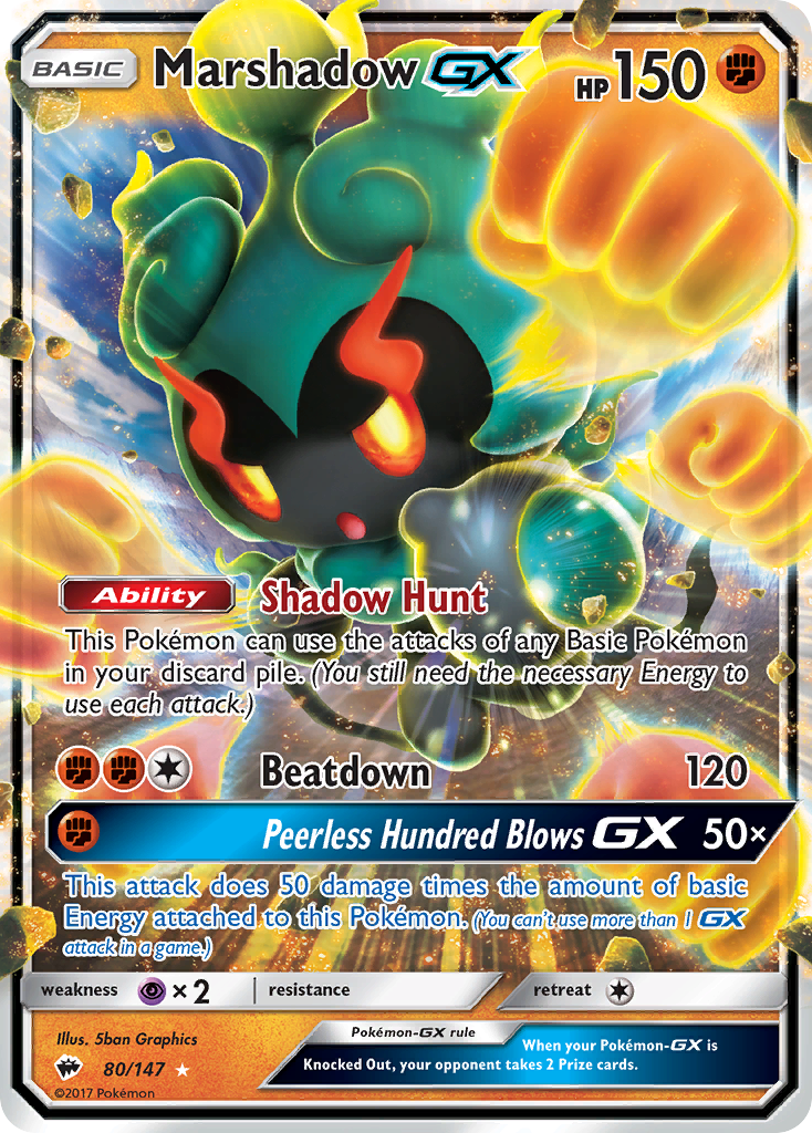 Marshadow GX (80/147) [Sun & Moon: Burning Shadows] | Rock City Comics