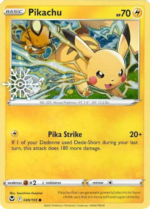 Pikachu (049/195) (Holiday Calendar) [Sword & Shield: Silver Tempest] | Rock City Comics