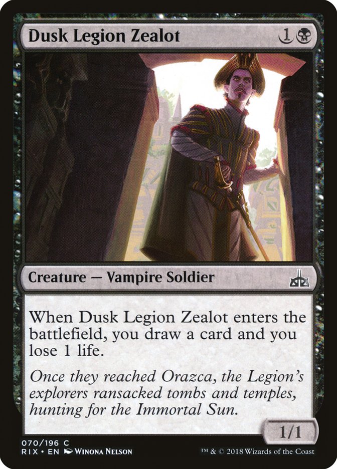 Dusk Legion Zealot [Rivals of Ixalan] | Rock City Comics