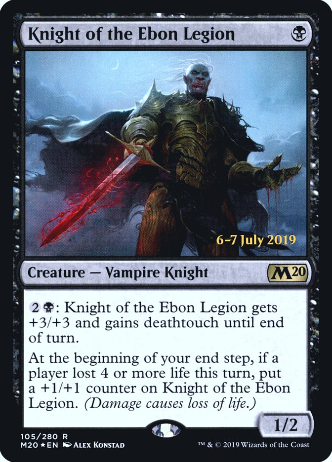 Knight of the Ebon Legion  [Core Set 2020 Prerelease Promos] | Rock City Comics