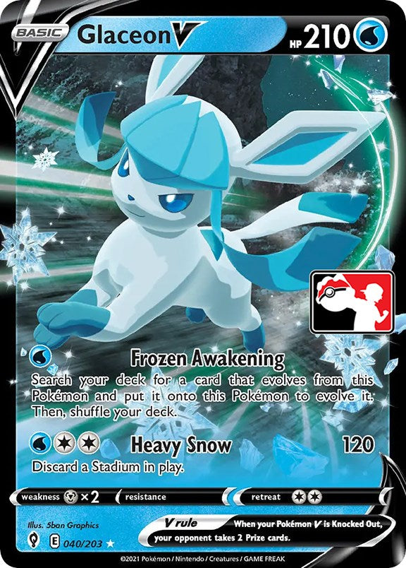 Glaceon V (040/203) [Prize Pack Series One] | Rock City Comics