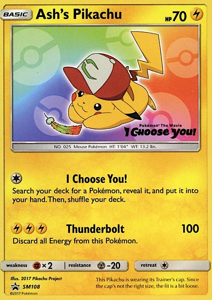 Ash's Pikachu (SM108) [Sun & Moon: Black Star Promos] | Rock City Comics