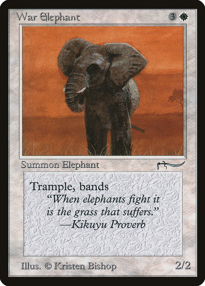 War Elephant (Dark Mana Cost) [Arabian Nights] | Rock City Comics