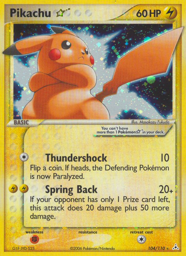 Pikachu Star (104/110) [EX: Holon Phantoms] | Rock City Comics