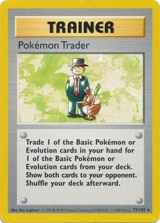 Pokemon Trader (77/102) [Base Set Shadowless Unlimited] | Rock City Comics