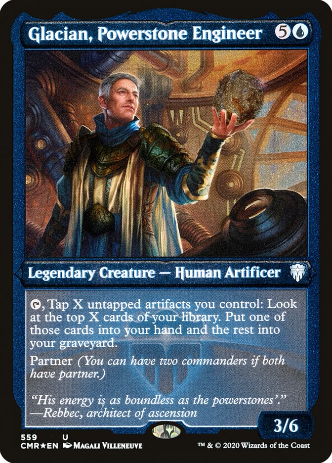 Glacian, Powerstone Engineer (Etched) [Commander Legends] | Rock City Comics