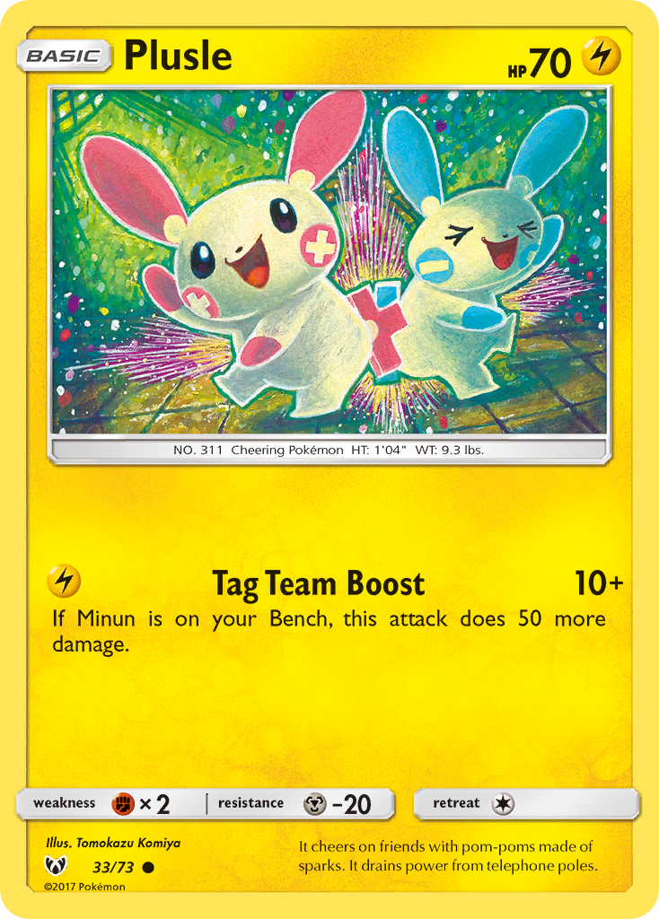 Plusle (33/73) [Sun & Moon: Shining Legends] | Rock City Comics