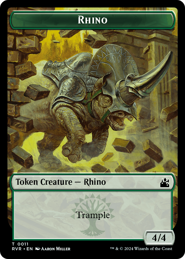 Rhino Token [Ravnica Remastered Tokens] | Rock City Comics