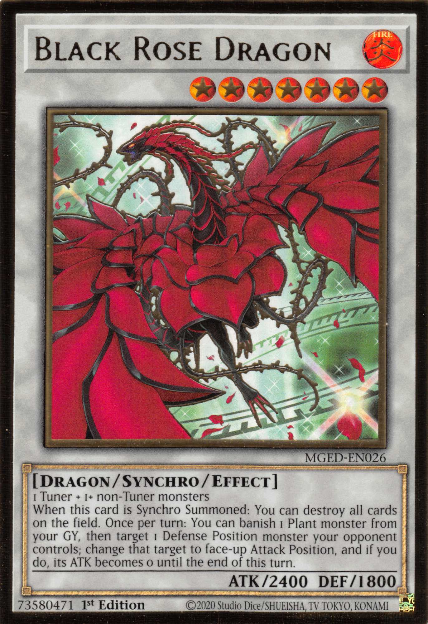 Black Rose Dragon (Alternate Art) [MGED-EN026] Gold Rare | Rock City Comics