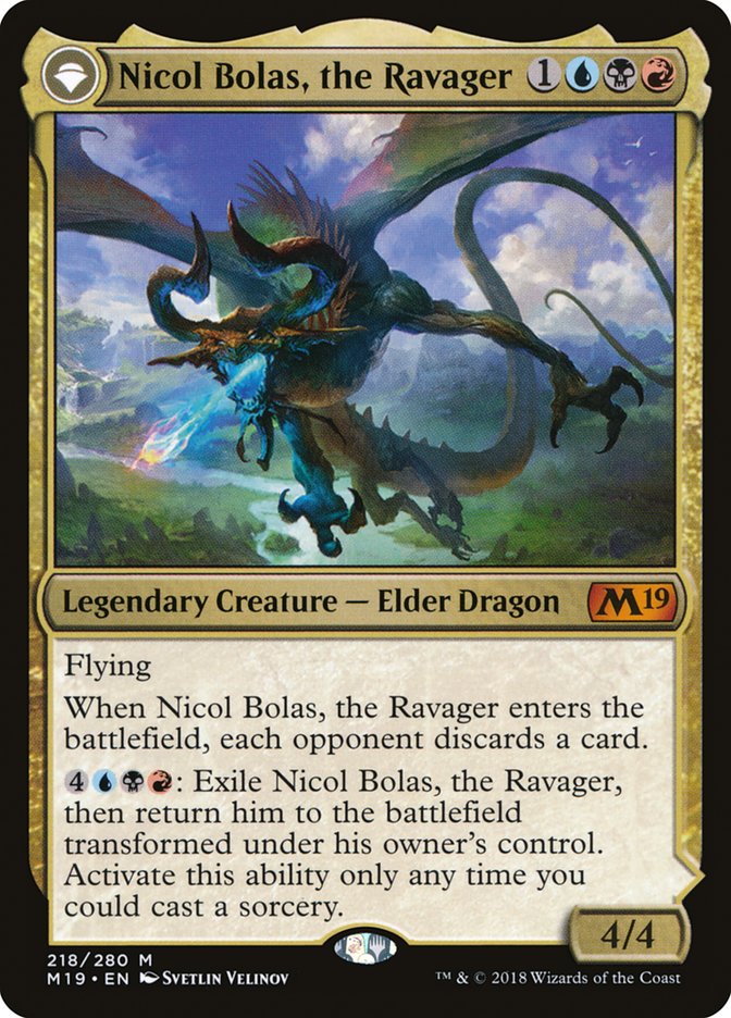 Nicol Bolas, the Ravager // Nicol Bolas, the Arisen [Core Set 2019] | Rock City Comics