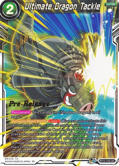 Ultimate Dragon Tackle (BT14-143) [Cross Spirits Prerelease Promos] | Rock City Comics