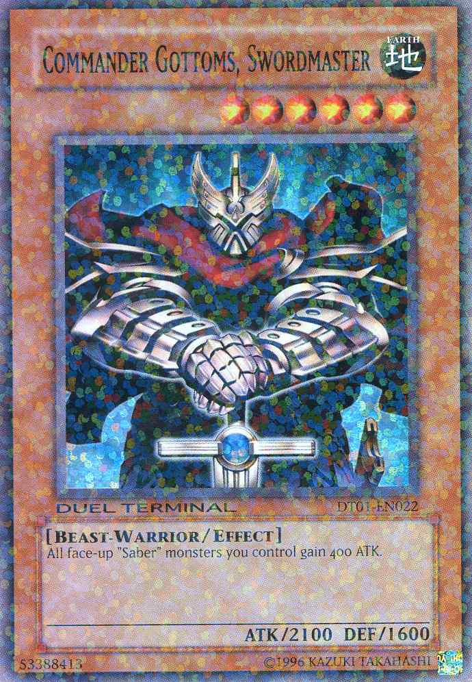 Commander Gottoms, Swordmaster [DT01-EN022] Super Rare | Rock City Comics