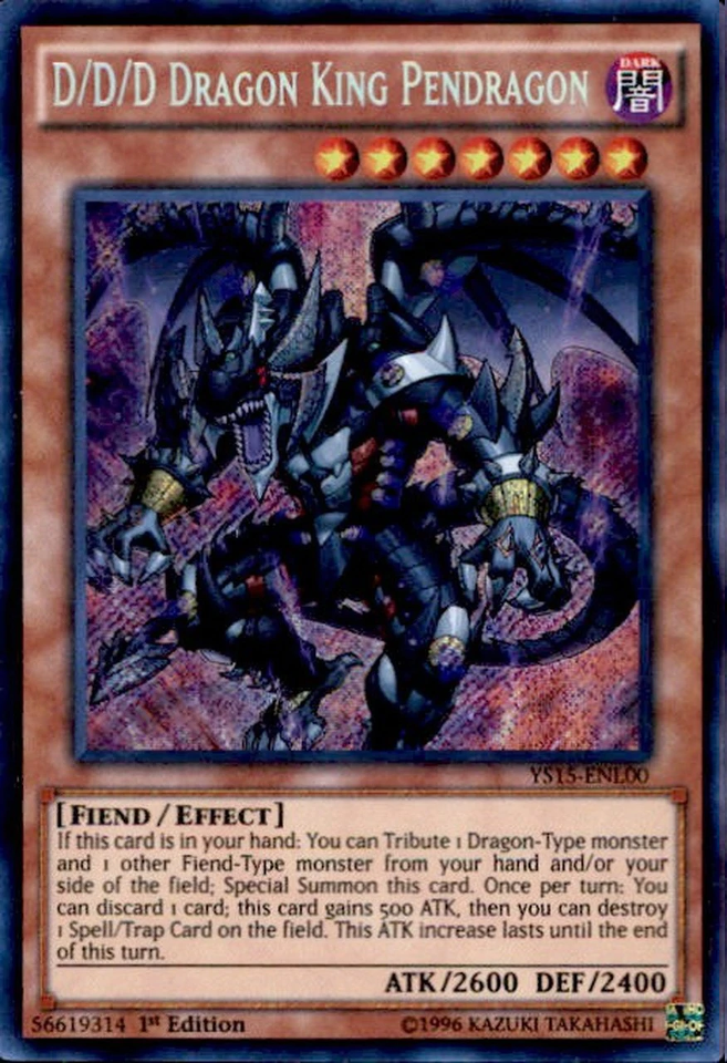 D/D/D Dragon King Pendragon [YS15-ENL00] Secret Rare | Rock City Comics