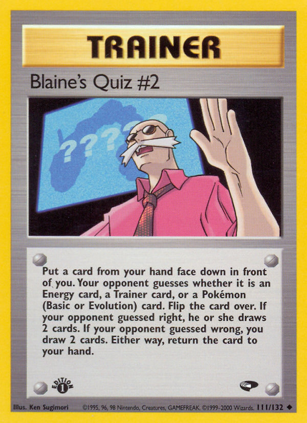 Blaine's Quiz #2 (111/132) [Gym Challenge 1st Edition] | Rock City Comics