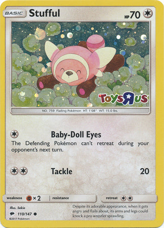 Stufful (110/147) (Toys R Us Promo) [Sun & Moon: Burning Shadows] | Rock City Comics