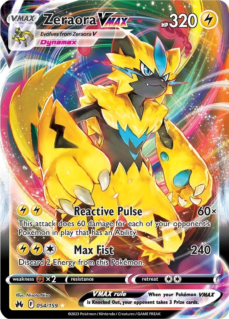 Zeraora VMAX (054/159) [Sword & Shield: Crown Zenith] | Rock City Comics