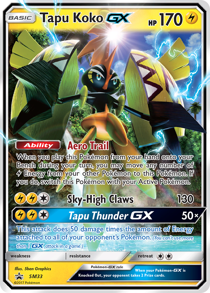 Tapu Koko GX (SM33) [Sun & Moon: Black Star Promos] | Rock City Comics