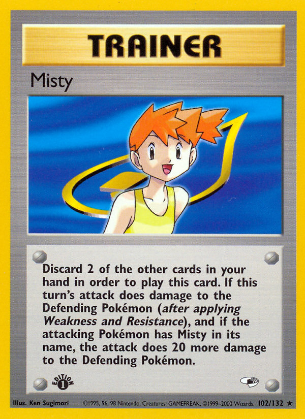 Misty (102/132) [Gym Heroes 1st Edition] | Rock City Comics