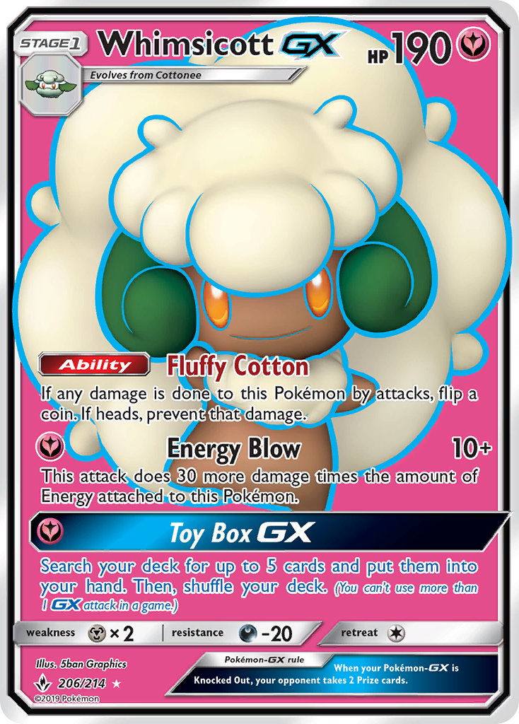 Whimsicott GX (206/214) [Sun & Moon: Unbroken Bonds] | Rock City Comics