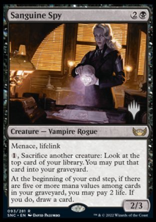 Sanguine Spy (Promo Pack) [Streets of New Capenna Promos] | Rock City Comics
