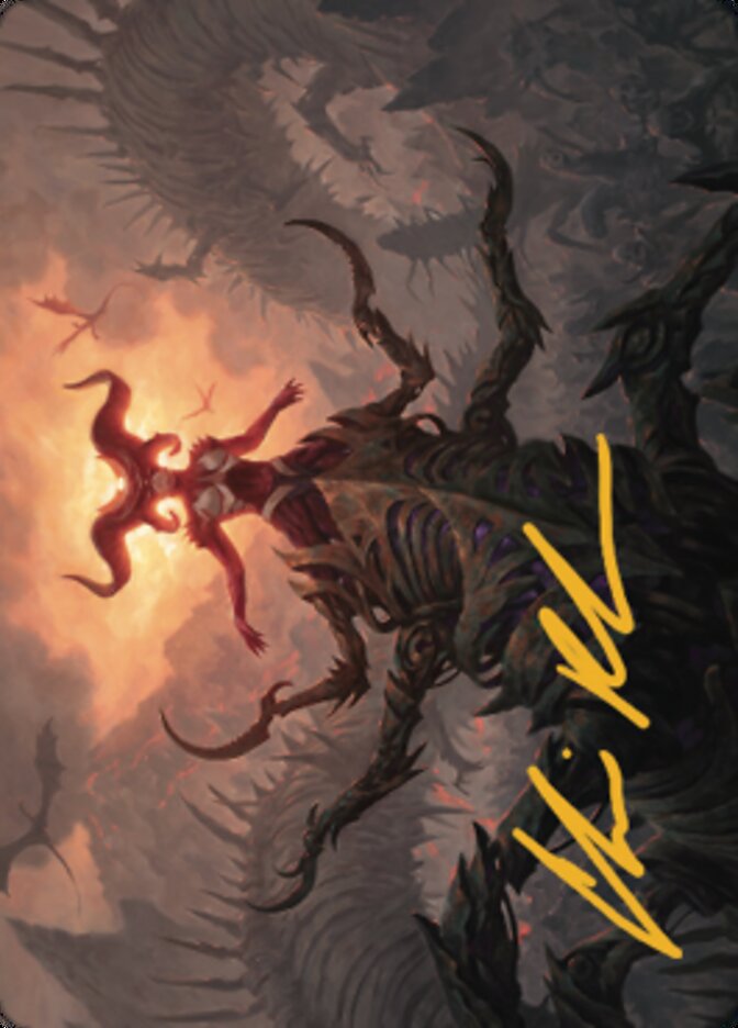 Sheoldred, the Apocalypse Art Card (Gold-Stamped Signature) [Dominaria United Art Series] | Rock City Comics