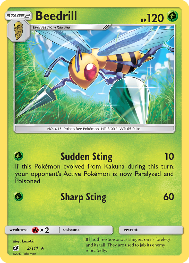 Beedrill (3/111) [Sun & Moon: Crimson Invasion] | Rock City Comics