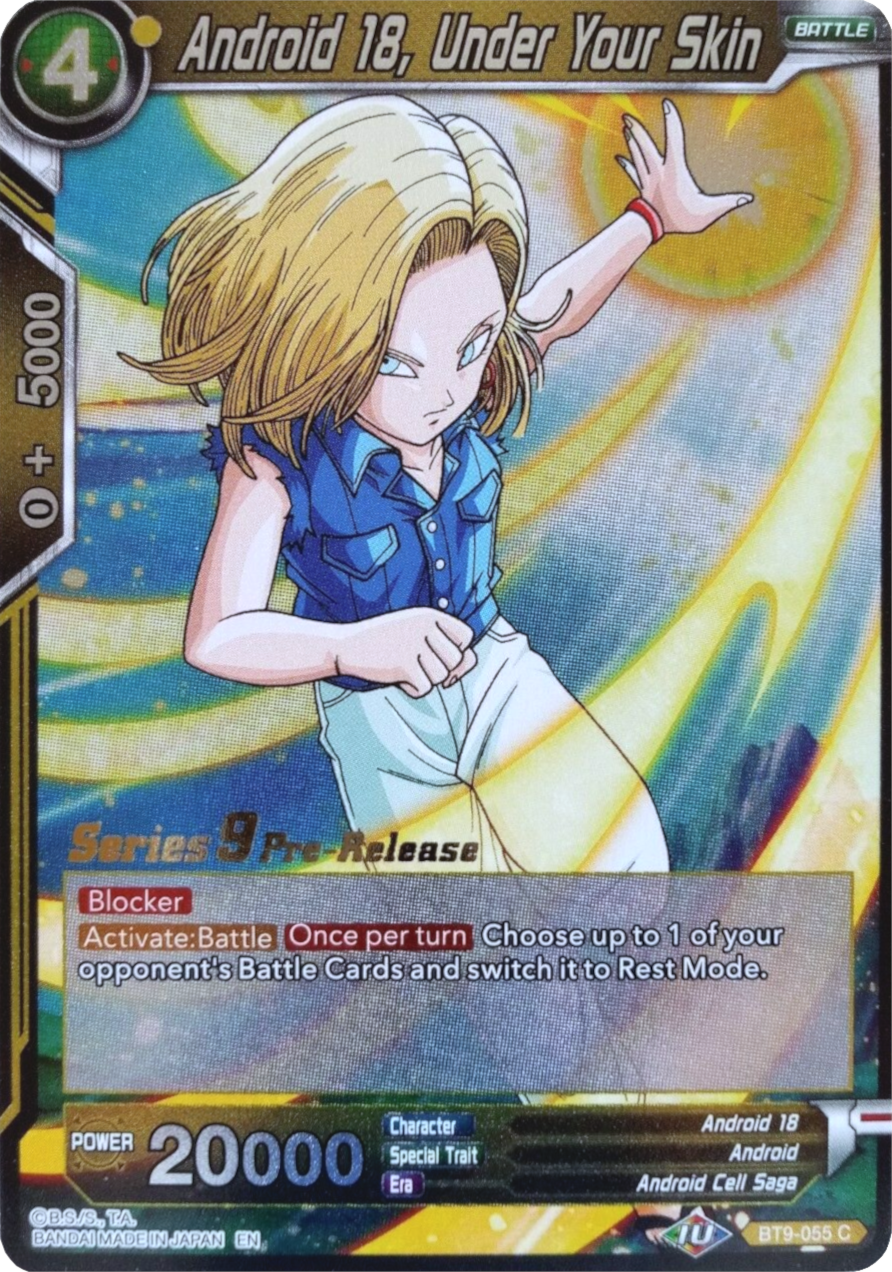 Android 18, Under Your Skin (BT9-055) [Universal Onslaught Prerelease Promos] | Rock City Comics