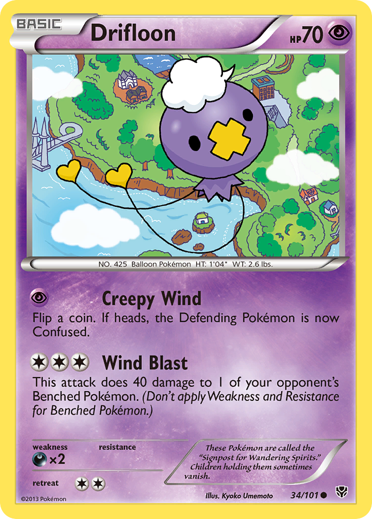 Drifloon (34/101) [Black & White: Plasma Blast] | Rock City Comics