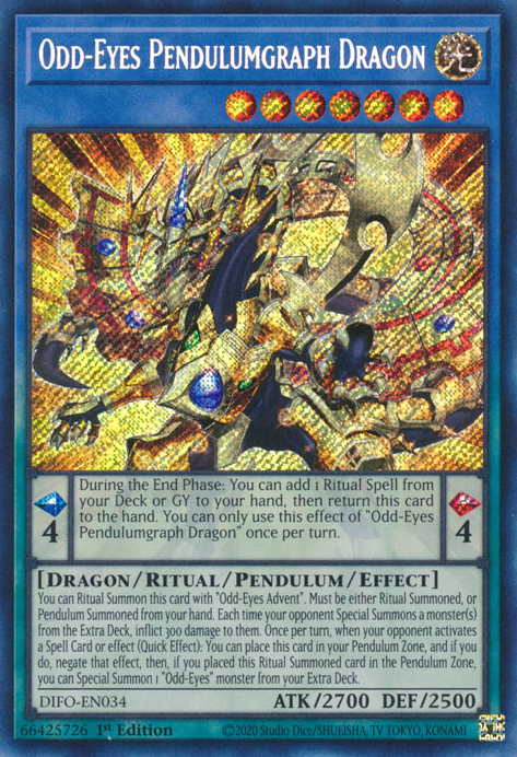 Odd-Eyes Pendulumgraph Dragon [DIFO-EN034] Secret Rare | Rock City Comics