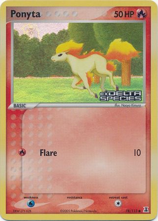 Ponyta (78/113) (Stamped) [EX: Delta Species] | Rock City Comics