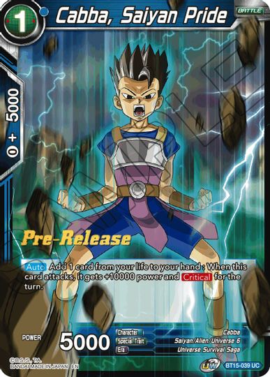 Cabba, Saiyan Pride (BT15-039) [Saiyan Showdown Prerelease Promos] | Rock City Comics