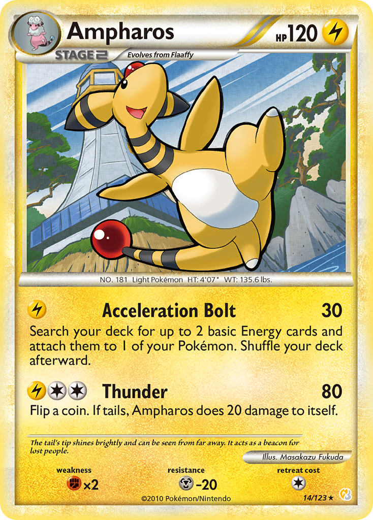 Ampharos (14/123) [HeartGold & SoulSilver: Base Set] | Rock City Comics