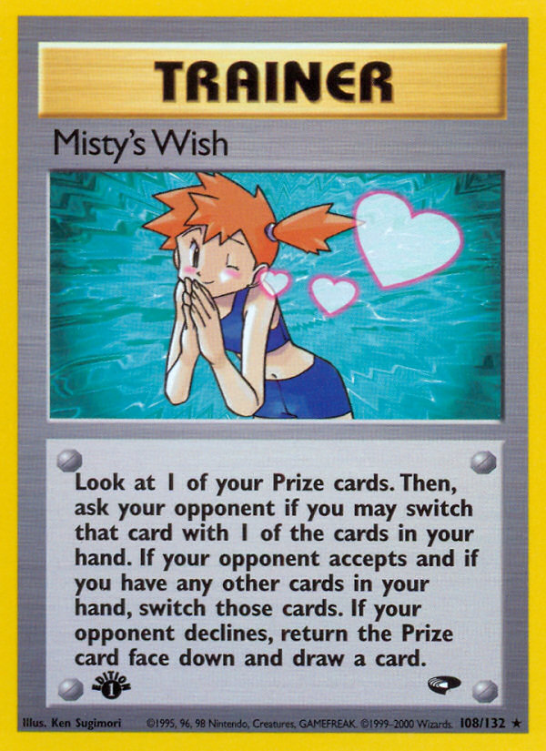 Misty's Wish (108/132) [Gym Challenge 1st Edition] | Rock City Comics