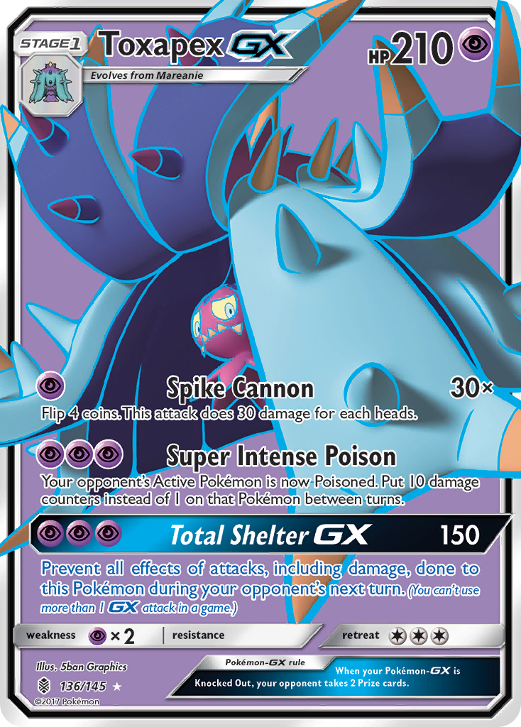 Toxapex GX (136/145) [Sun & Moon: Guardians Rising] | Rock City Comics