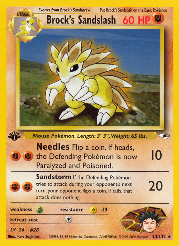 Brock's Sandslash (23/132) [Gym Heroes 1st Edition] | Rock City Comics